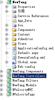 ASP.NET MVC 项目重构后的结构图 ASP.NET MVC 项目重构后的结构