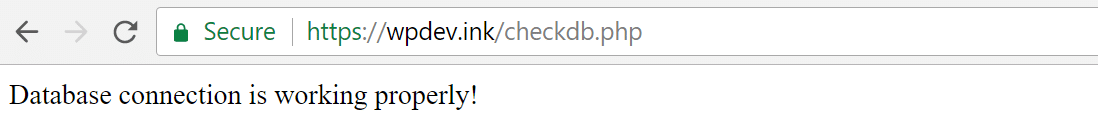 数据库连接正常工作